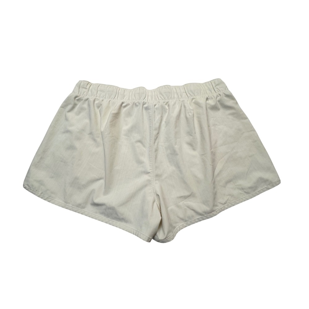 Athleta Womens XL Cream Tan Stripe Shorts Zipper Pockets Athletic - Picture 2 of 7